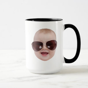 Anpassningsbar Baby Ansikte Grandpa Gift Pappa Bir Mugg