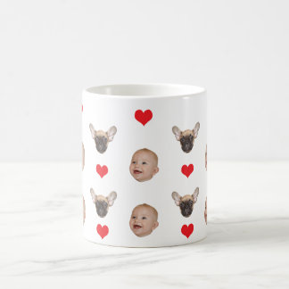 Anpassningsbar Baby Ansikte Hundar Ansikte Mamma P Kaffemugg