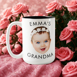 Anpassningsbar Baby Ansikte Mugg Mamma, farmor Far