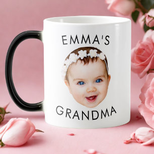 Anpassningsbar Baby Ansikte Mugg Mamma, farmor Far