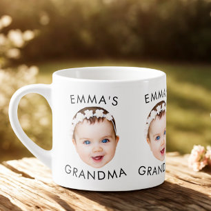 Anpassningsbar Baby Ansikte Mugg Mamma, farmor Far Espressomugg