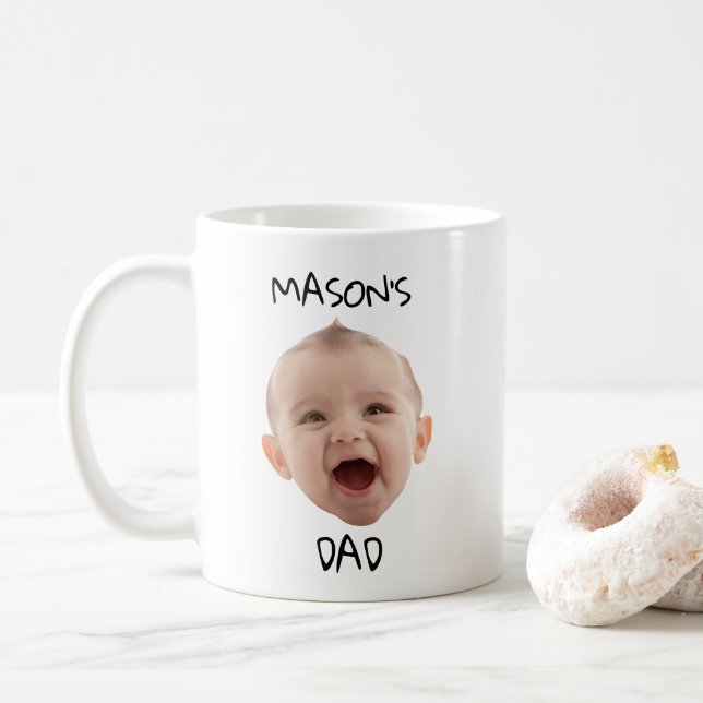 Anpassningsbar Baby Ansikte Photo Coffee Mugg, Mor Kaffemugg (Med munk)