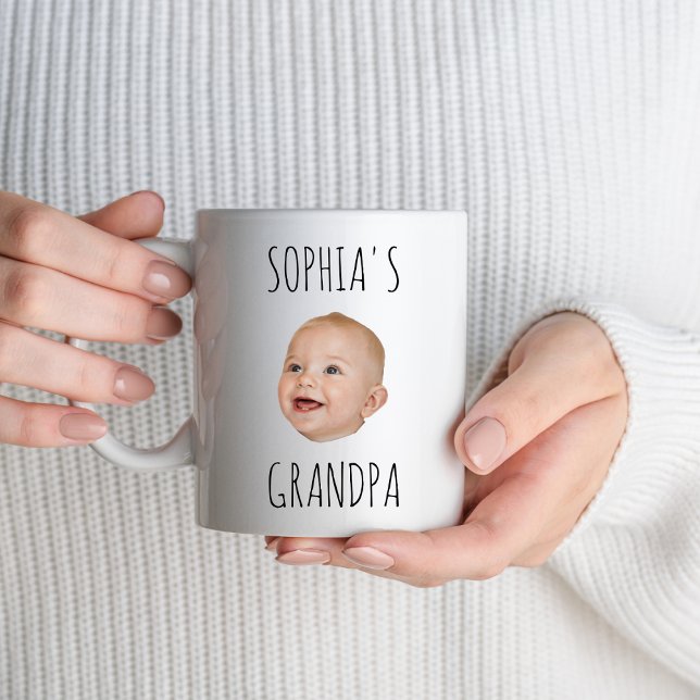 Anpassningsbar Baby Ansikte Photo Grandpa Mamma Fö Mugg (Skapare uppladdad)