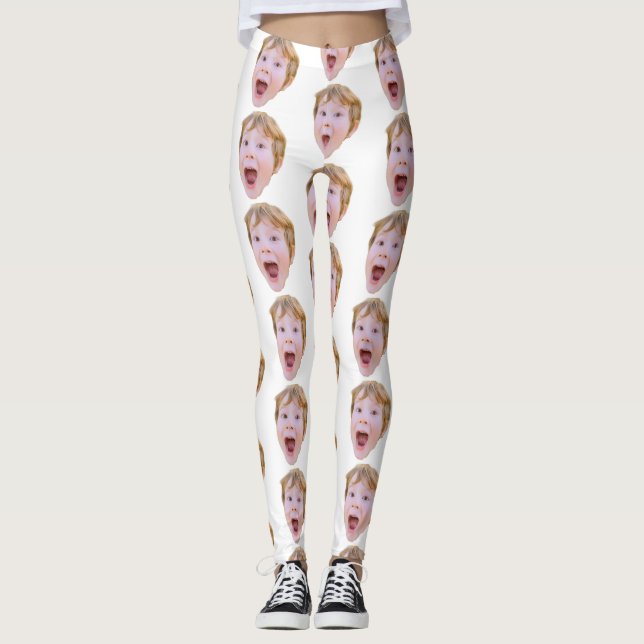 Anpassningsbar Baby Ansikte Photo Leggings (Framsida)