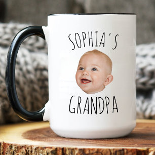 Anpassningsbar Baby Baby Ansikte, fotopjulmorfar G Mugg