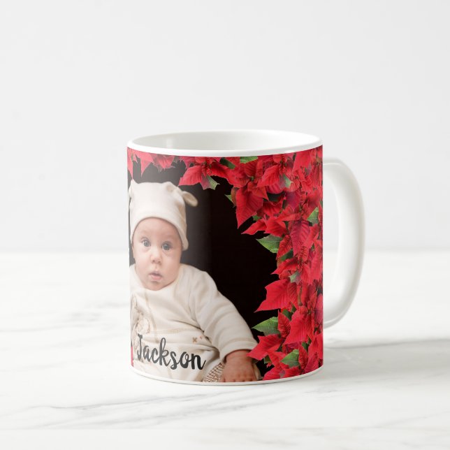 Anpassningsbar Baby/ Barnfoto Jul Kaffemugg (Framsida höger)