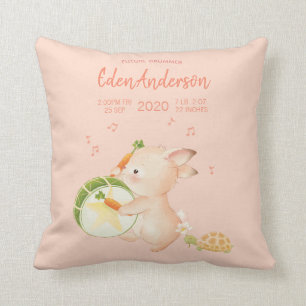 [Anpassningsbar] Baby Birth Stat Bunny Drummer Mus Kudde