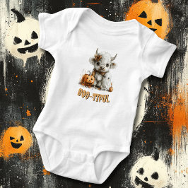 Anpassningsbar Baby Bodydräkt Highland Cow Ghost P T Shirt