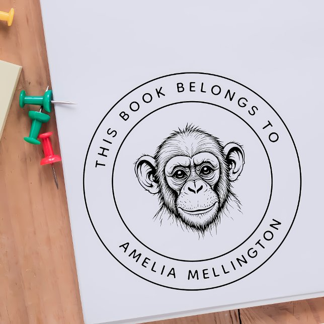 Anpassningsbar Baby Chimp i Bok-Tillhören till Bar Stämpel (Skapare uppladdad)