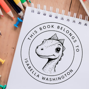 Anpassningsbar Baby Dino i Bok-Tillhören till Barn Stämpel