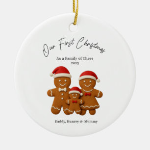 Anpassningsbar Baby Första jul Baubles,Anpassnings Julgransprydnad Keramik