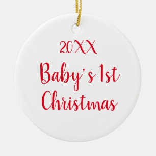 Anpassningsbar Baby Första jul Julgransprydnad Keramik