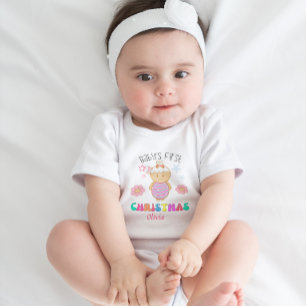 Anpassningsbar Baby Första julklappen Doll Stars T Shirt