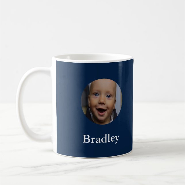 Anpassningsbar baby fotopersonlig kaffemugg (Vänster)