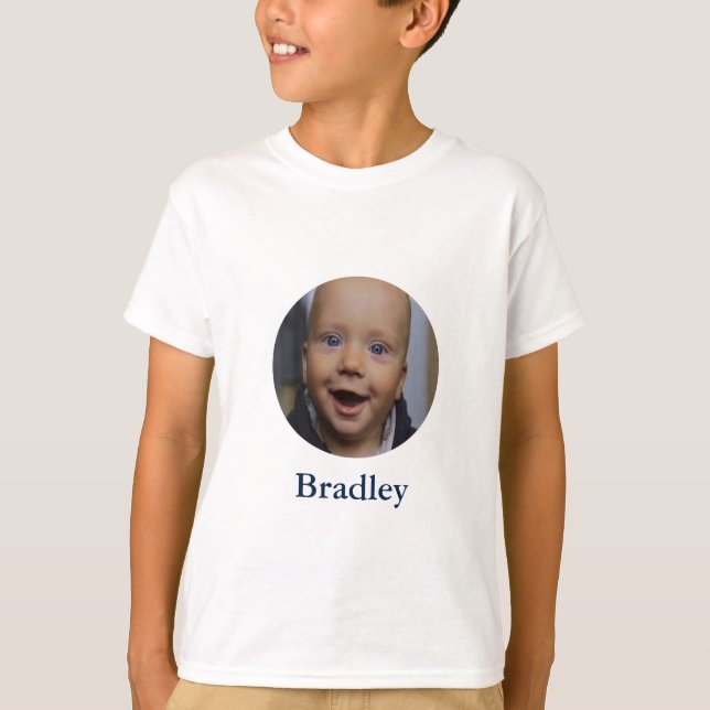 Anpassningsbar baby fotopersonlig t shirt (Framsida)