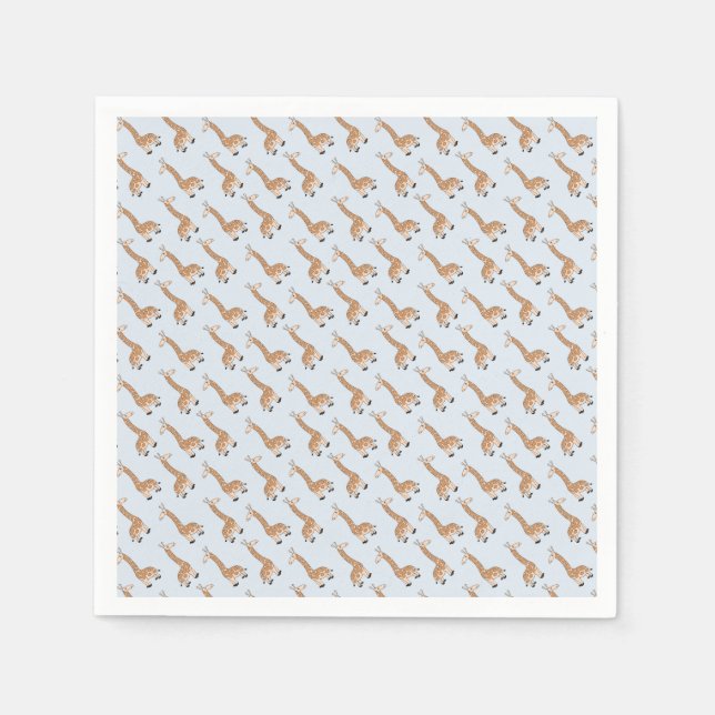 Anpassningsbar Baby Giraffe Design Napkins Pappersservett (Framsidan)
