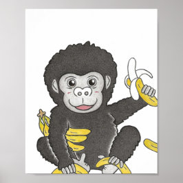 Anpassningsbar baby gorillas plantskoleposter poster
