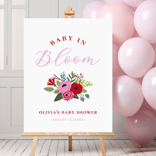 Anpassningsbar - Baby i Bloom Bright Blommigt Baby Poster (Skapare uppladdad)