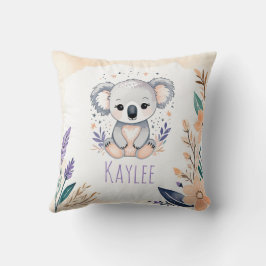 Anpassningsbar Baby Koala Pillow Boho Blommigt Des Kudde