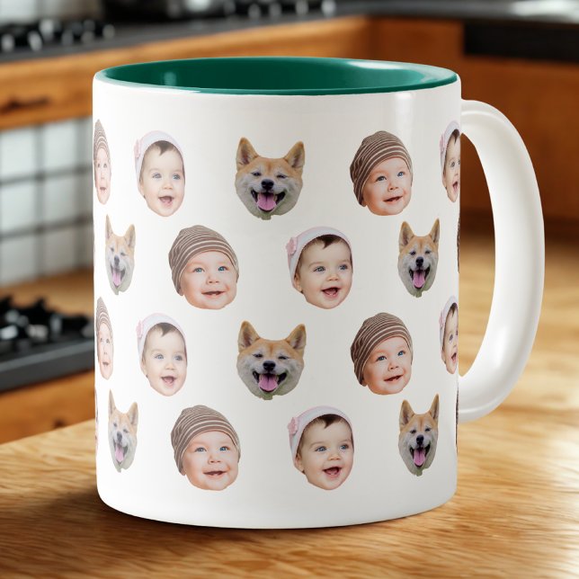 Anpassningsbar Baby Mugg, Anpassningsbar Family 3  Två-Tonad Mugg (Skapare uppladdad)