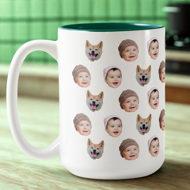 Anpassningsbar Baby Mugg, Anpassningsbar Family 3  Två-Tonad Mugg (Skapare uppladdad)
