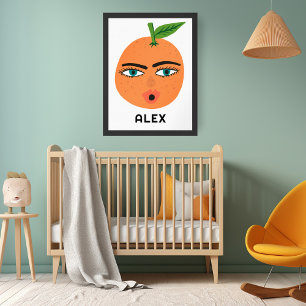 Anpassningsbar BABY NAMN Art om den viskartade Ora Poster