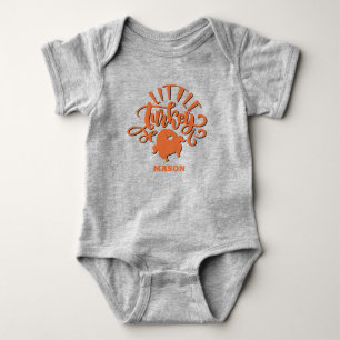 Anpassningsbar Baby Namn Orange Lite Turkiet Thank T Shirt