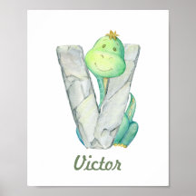 Anpassningsbar Baby Nursery Decor Cute Dinosaur Br