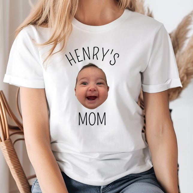 Anpassningsbar Baby Personlig Child Photo New mamm T Shirt (Skapare uppladdad)
