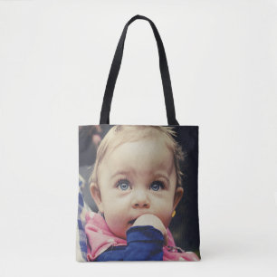 Anpassningsbar Baby Photo Dubbla Side Tote Tygkasse