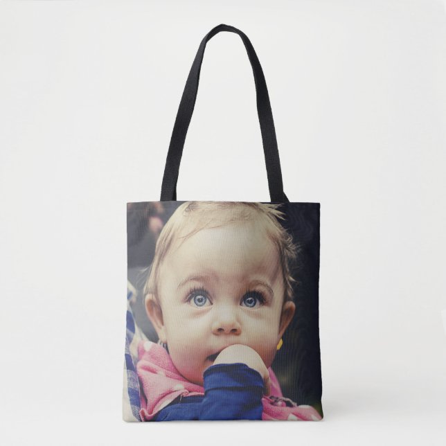 Anpassningsbar Baby Photo Dubbla Side Tote Tygkasse (Framsida)