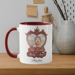 Anpassningsbar Baby Photo Little Angel Red Mugg