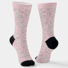 Anpassningsbar Baby Ro Rosa Blommigt Vita blomman