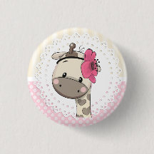 Anpassningsbar Baby Rosa Giraffe Botton