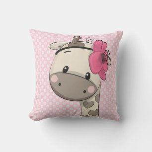 Anpassningsbar Baby Rosa Giraffe Dekorativ kudde