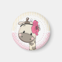 Anpassningsbar Baby Rosa Giraffe Magnet