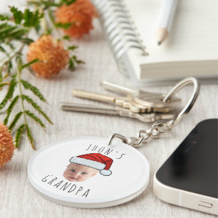 Anpassningsbar Baby Santa Hat-julfoto i Ansikte