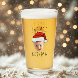 Anpassningsbar Baby Santa Hat-julfoto i Ansikte Glaskopp