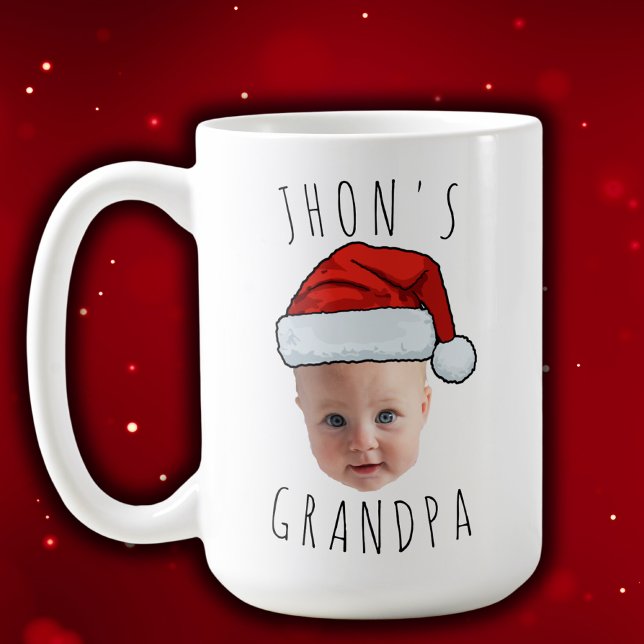 Anpassningsbar Baby Santa Hat-julfoto i Ansikte Kaffemugg (Skapare uppladdad)