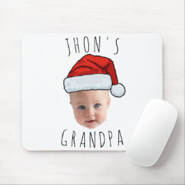Anpassningsbar Baby Santa Hat-julfoto i Ansikte Musmatta