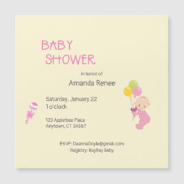 Anpassningsbar Baby Shower Girl Rattle Balloes