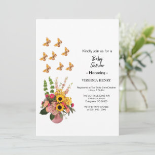Anpassningsbar Baby Shower Inbjudan Utskrivbar Mal
