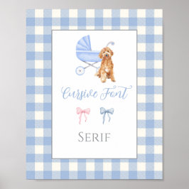 Anpassningsbar baby shower-lek poster