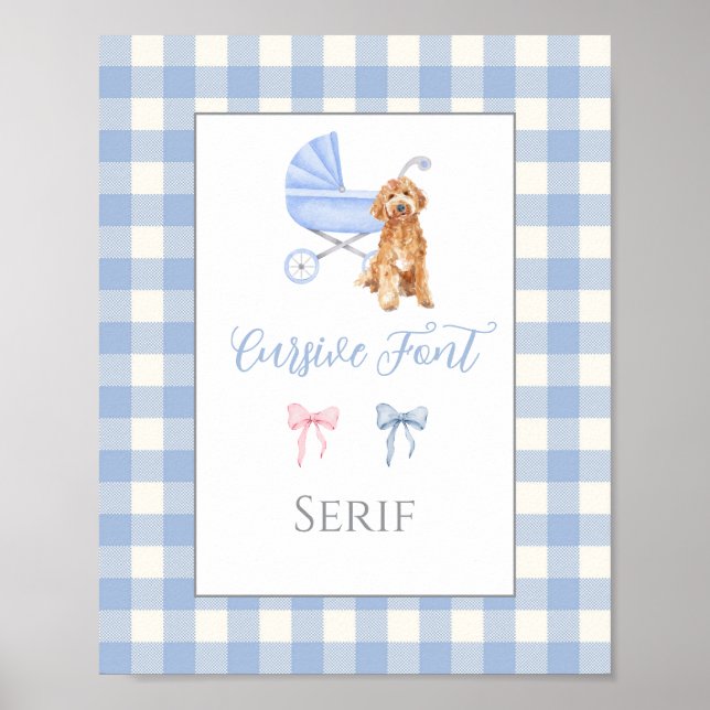 Anpassningsbar baby shower-lek poster (Framsidan)