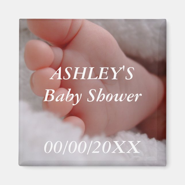 Anpassningsbar Baby Shower Magnet (Framsidan)