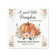 Anpassningsbar Baby Shower med Pumpkin Design