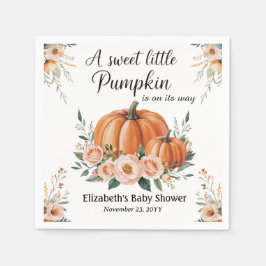 Anpassningsbar Baby Shower med Pumpkin Design Pappersservett
