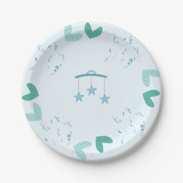 Anpassningsbar Baby Shower Papper Tallrikar