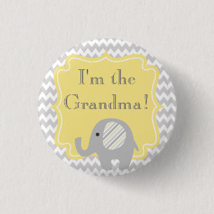 Anpassningsbar Baby Shower Party I är Grandma But Knapp
