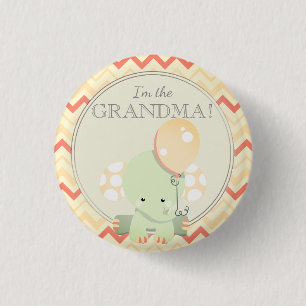 Anpassningsbar Baby Shower Party I ÄR GRANDMA Knapp